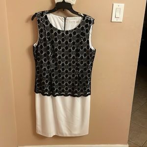 Black and White Evening Dress